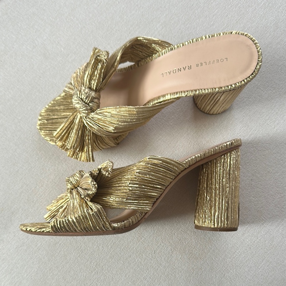 Loeffler Randall Gold Women's Heeled Sandals